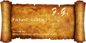 Falusi Gitta névjegykártya